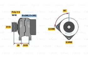 BOSCH 0123320021 - ALTERNADOR