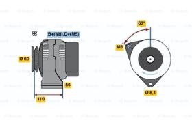 BOSCH 0123320026 - ALTERNADOR