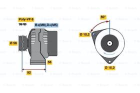 BOSCH 0123320047 - ALTERNADOR