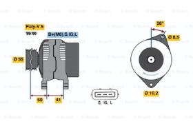 BOSCH 0123325002 - ALTERNADOR KC-325002