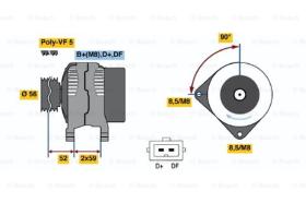 BOSCH 0123325006 - ALTERNADOR