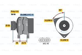 BOSCH 0123325011 - ALTERNADOR