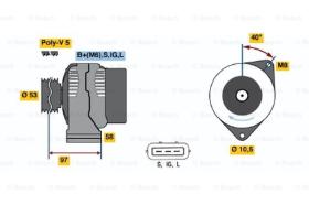 BOSCH 0123325013 - ALTERNADOR