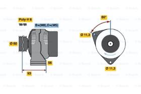 BOSCH 0123505017 - ALTERNADOR