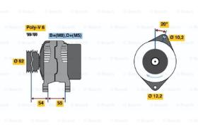 BOSCH 0123510010 - ALTERNADOR