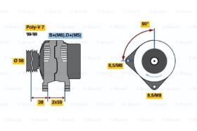 BOSCH 0123510037 - ALTERNADOR