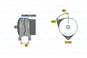 BOSCH 0123510088 - ALTERNADOR