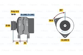 BOSCH 0123510092 - ALTERNADOR