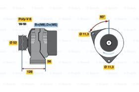 BOSCH 0123510096 - ALTERNADOR