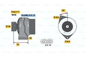 BOSCH 0123515002 - ALTERNADOR