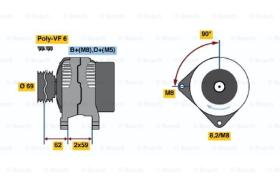 BOSCH 0123520014 - ALTERNADOR