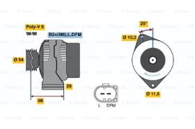 BOSCH 0124225020 - ALTERNADOR