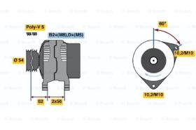 BOSCH 0124225049 - ALTERNADOR