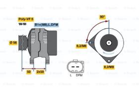 BOSCH 0124315006 - ALTERNADOR