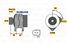 BOSCH 0124315007 - ALTERNADOR