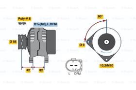 BOSCH 0124315010 - ALTERNADOR