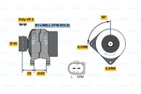 BOSCH 0124315012 - ALTERNADOR