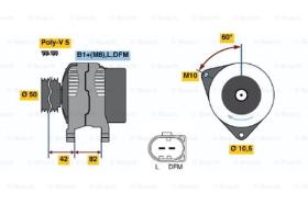 BOSCH 0124315014 - ALTERNADOR