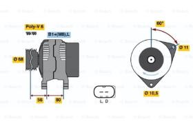 BOSCH 0124320001 - ALTERNADOR