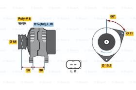 BOSCH 0124320002 - ALTERNADOR