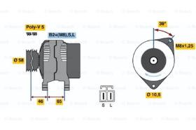 BOSCH 0124325008 - ALTERNADOR