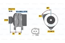 BOSCH 0124325017 - ALTERNADOR