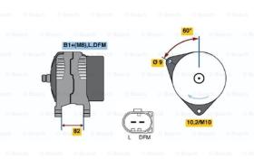 BOSCH 0124325036 - ALTERNADOR