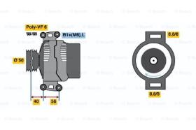 BOSCH 0124325039 - ALTERNADOR