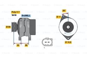 BOSCH 0124325053 - ALTERNADOR