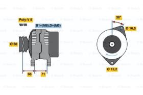 BOSCH 0124325058 - ALTERNADOR