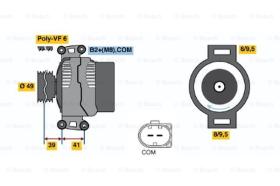 BOSCH 0124525561 - ALTERNADOR