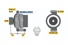 BOSCH 0124325100 - ALTERNADOR