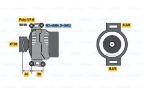 BOSCH 0124325105 - ALTERNADOR