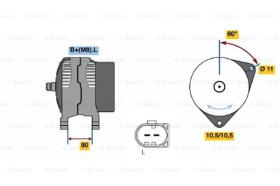 BOSCH 0124325122 - ALTERNADOR