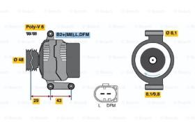 BOSCH 0124325157 - ALTERNADOR