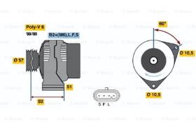 BOSCH 0124325162 - ALTERNADOR