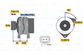 BOSCH 0124325171 - ALTERNADOR