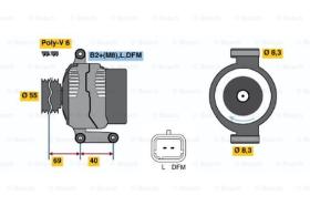 BOSCH 0124415007 - ALTERNADOR