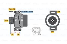 BOSCH 0124415025 - ALTERNADOR