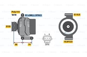 BOSCH 0124415030 - ALTERNADOR