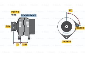 BOSCH 0124425005 - ALTERNADOR