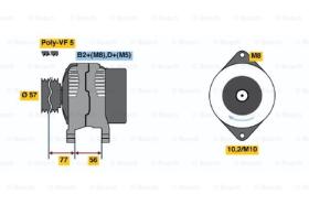 BOSCH 0124425015 - ALTERNADOR