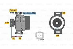 BOSCH 0124425026 - ALTERNADOR