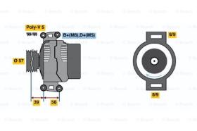 BOSCH 0124425036 - ALTERNADOR