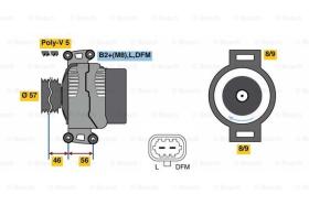 BOSCH 0124425056 - ALTERNADOR