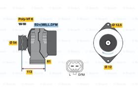 BOSCH 0124425058 - ALTERNADOR