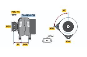 BOSCH 0124425070 - ALTERNADOR