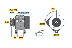 BOSCH 0124425071 - ALTERNADOR