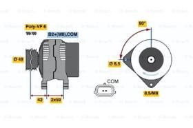 BOSCH 0124425075 - ALTERNADOR