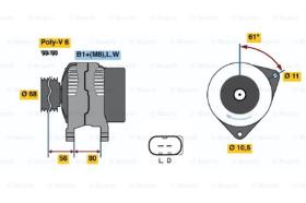 BOSCH 0124510001 - ALTERNADOR